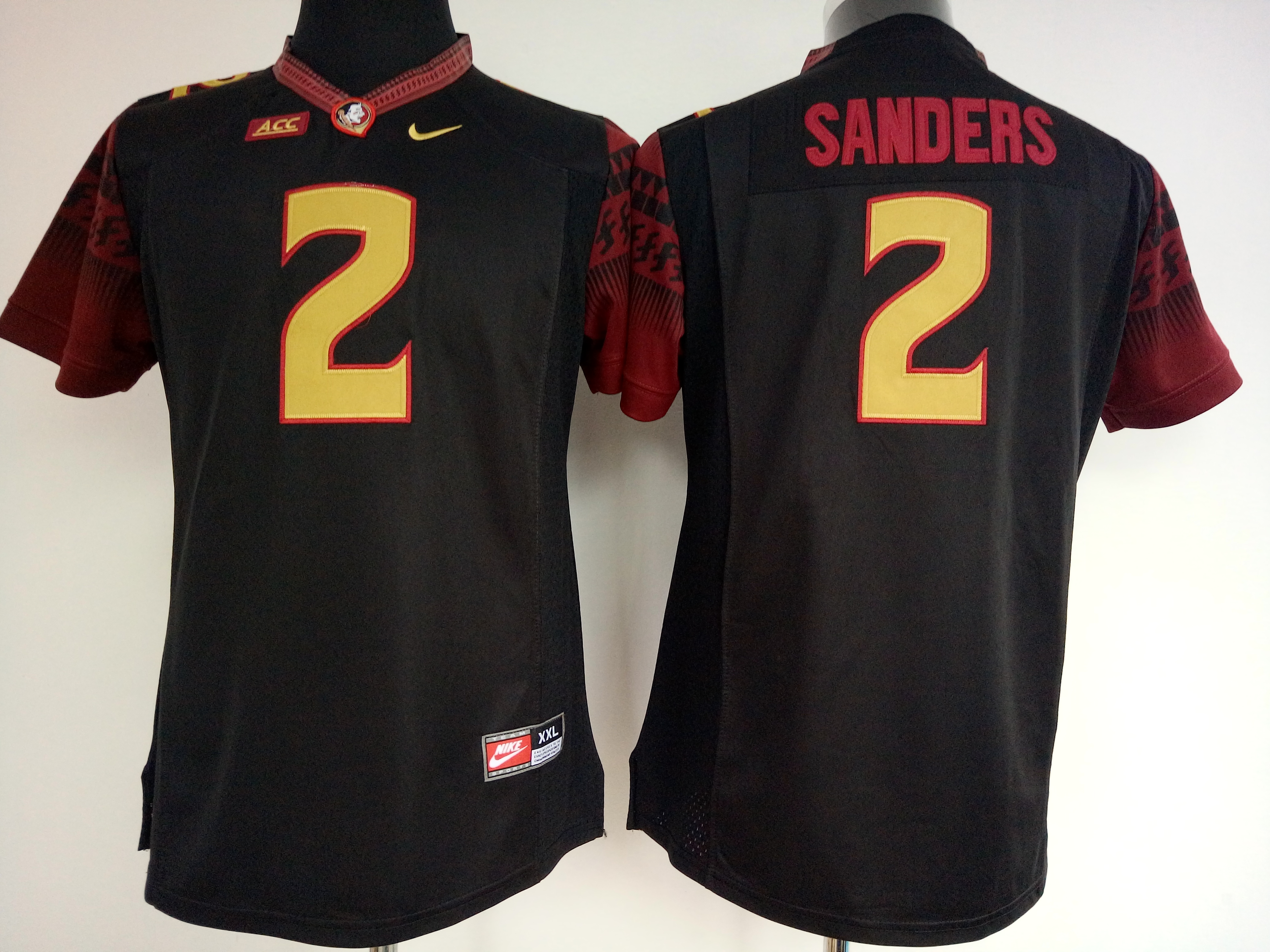 NCAA Womens Florida State Seminoles Black #2 Sanders jerseys